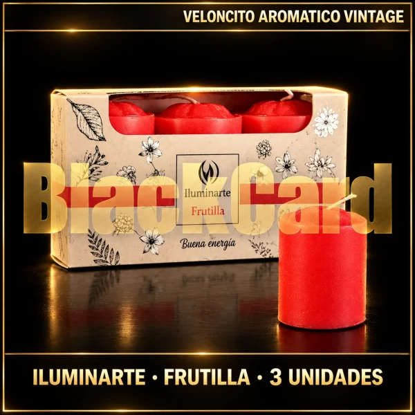 VELONCITO AROMATICO VINTAGE FRUTILLA X3 ILUMINARTE