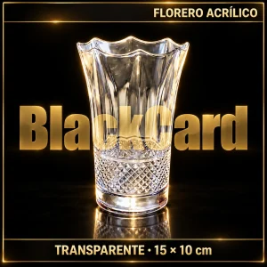 FLORERO ACRILICO TRANSPARENTE 15X10CM