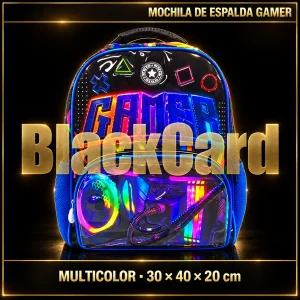 MOCHILA DE ESPALDA GAMER MULTICOLOR 30X40X20CM