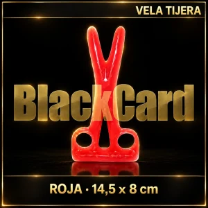 VELA TIJERA 14,5 x 8cm – ROJA