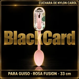 CUCHARA DE NYLON P/ GUISO ROSA FUSION 33CM CAROL