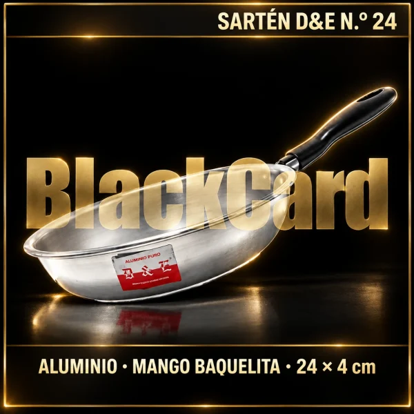 SARTEN DE ALUMINIO MANGO BAQUELITA D&E N°24 24X4CM