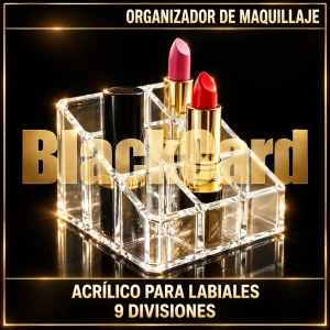 ORGANIZADOR MAQUILLAJE ACRILICO LABIAL 9 DIVISIONES