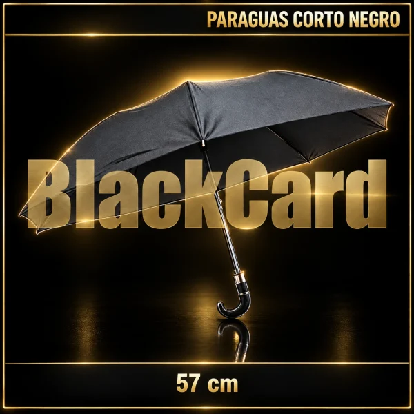 PARAGUAS NEGRO CORTO 57CM