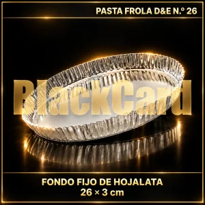 PASTA FROLA FONDO FIJO DE HOJALATA D&E N°26 26X3CM