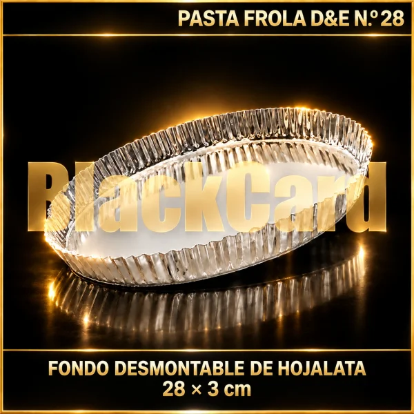 PASTA FROLA FONDO DESMONTABLE DE HOJALATA D&E Nº28 28X3CM