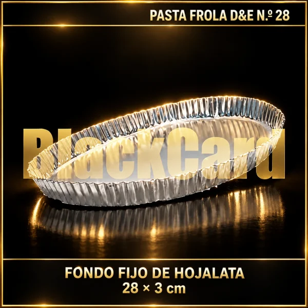 PASTA FROLA FONDO FIJO DE HOJALATA D&E Nº28 28X3CM