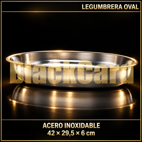LEGUMBRERA OVAL ACERO INOXIDABLE 42X29.5X6CM