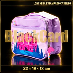 LONCHERA ESTAMPADO CASTILLO 22X19X13CM