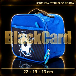 LONCHERA ESTAMPADO PELOTA 22X19X13CM