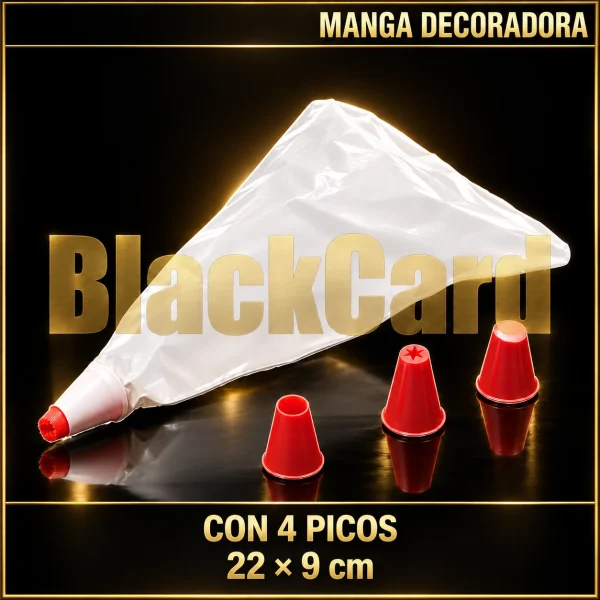 MANGA DECORADORA C/ 4 PICOS 22X9CM