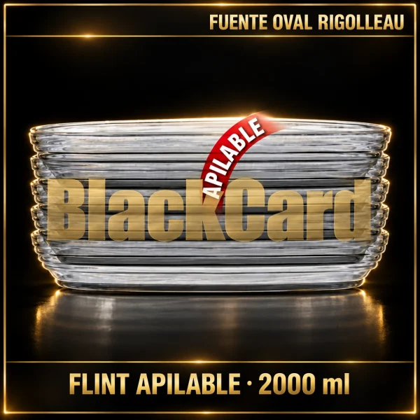 FUENTE OVAL APILABLE FLINT 2000ML - RIGOLLEAU