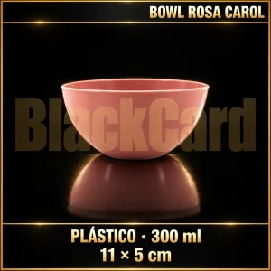 BOWL DE PLASTICO Ø 11 ROSA 11X5CM CAPACIDAD 0.300 LTS CAROL