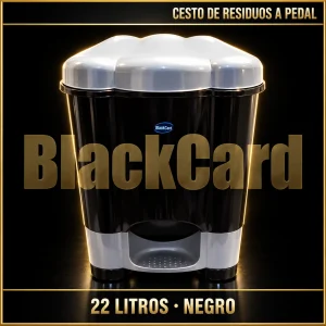 CESTO DE RESIDUOS A PEDAL 22 LTS NEGRO