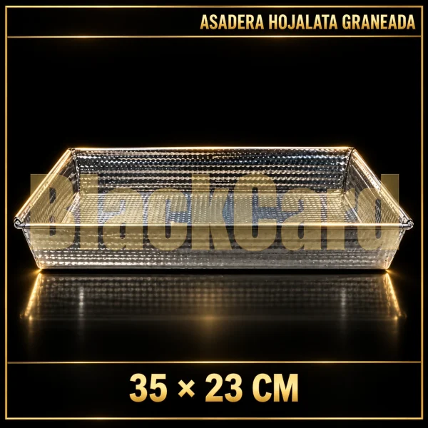 ASADERA HOJALATA GRANEADA 35X23cm