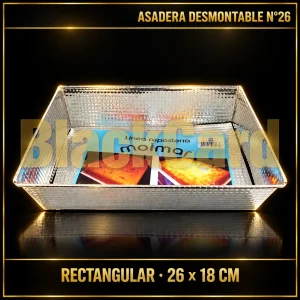 ASADERA RECTANGULAR DESMONTABLE Nº26 (26X18CM)