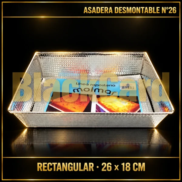 ASADERA RECTANGULAR DESMONTABLE Nº26 (26X18CM)