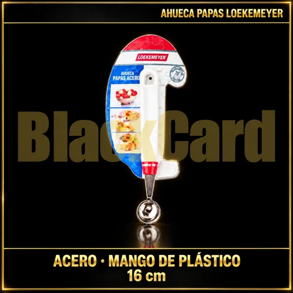AHUECA PAPAS ACERO MANGO DE PLASTICO 16CM LOEKEMEYER