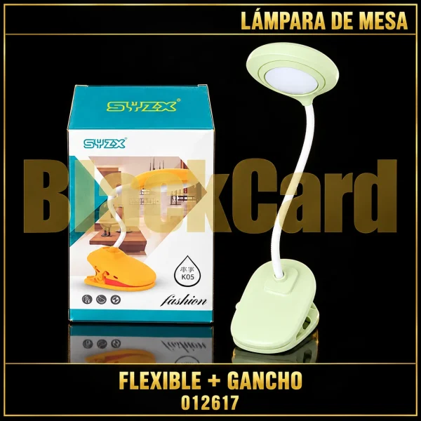 LAMPARA DE MESA FLEXIBLE + GANCHO (012617)