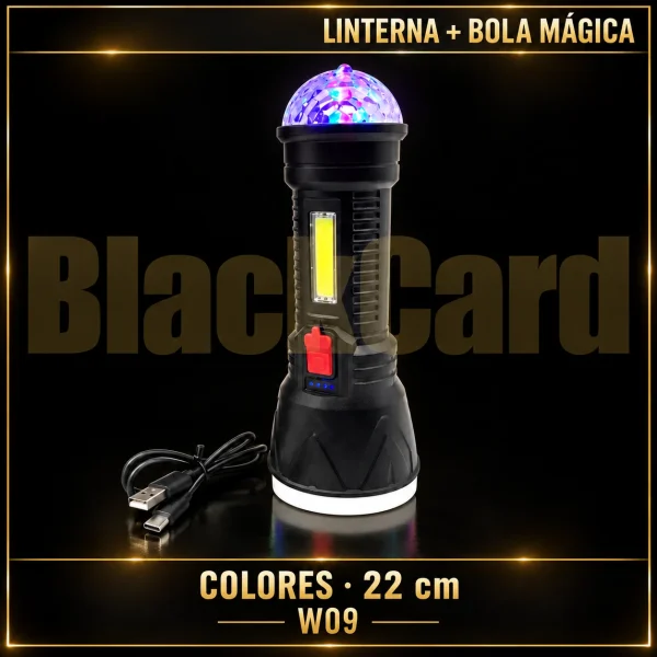 LINTERNA + BOLA MAGICA COLORES 22 CM (W09)
