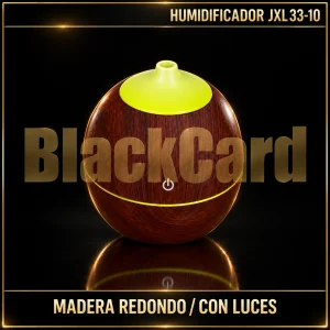 HUMIFICADOR MADERA REDONDO CON LUCES (JXL33-10)