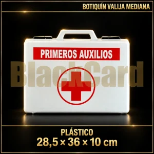 BOTIQUÍN VALIJA MEDIANA DE PLÁSTICO 28,5X36X10CM