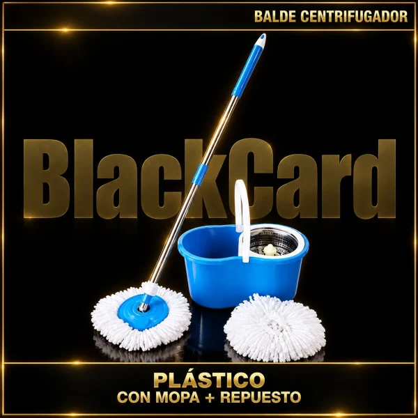 BALDE CENTRIFUGADOR DE PLASTICO C/MOPA + REPUESTO