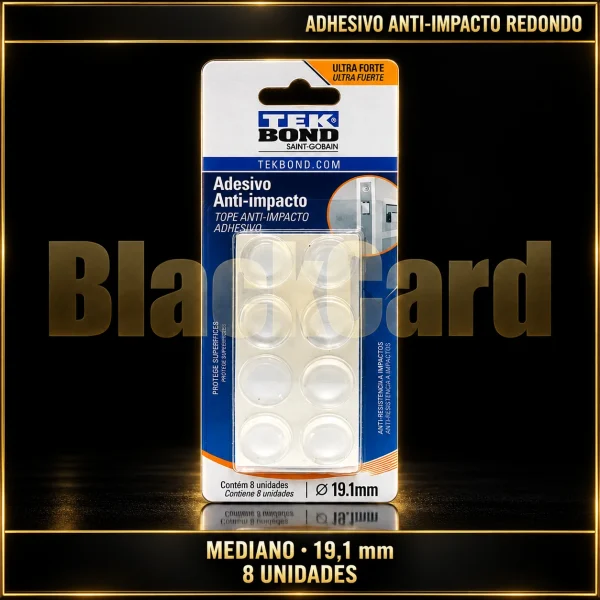 ADHESIVO ANTI-IMPACTO REDONDO TAMAÑO MEDIANO 19.1MM X8