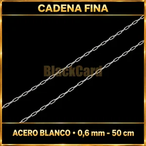 Cadena fina (0.6mm-50cm) (Acero Blanco)
