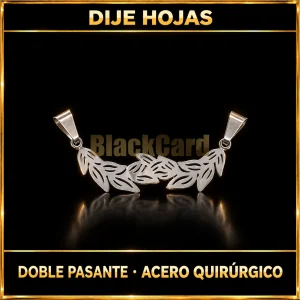 DIJE HOJAS CON DOBLE PASANTE (A.Q)