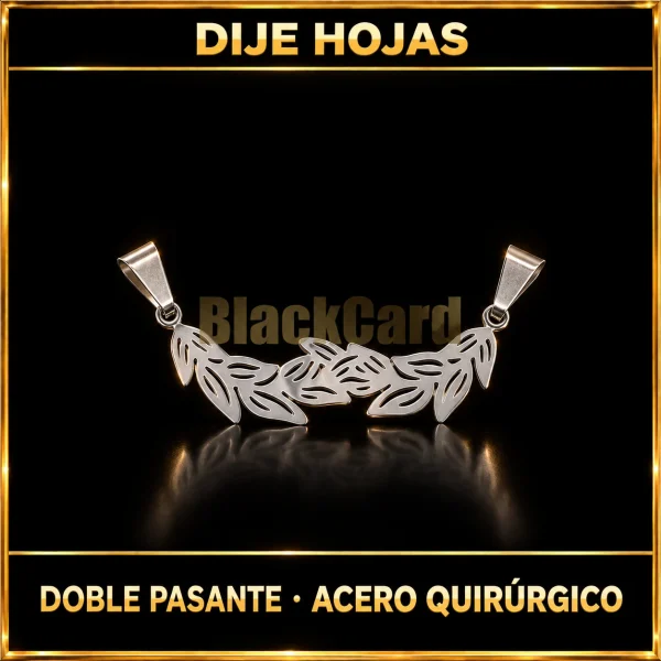 DIJE HOJAS CON DOBLE PASANTE (A.Q)