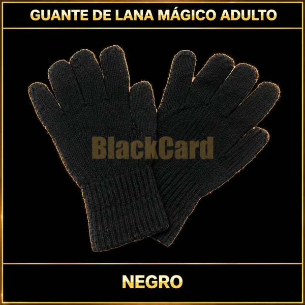 GUANTE DE LANA MAGICO ADULTO NEGRO