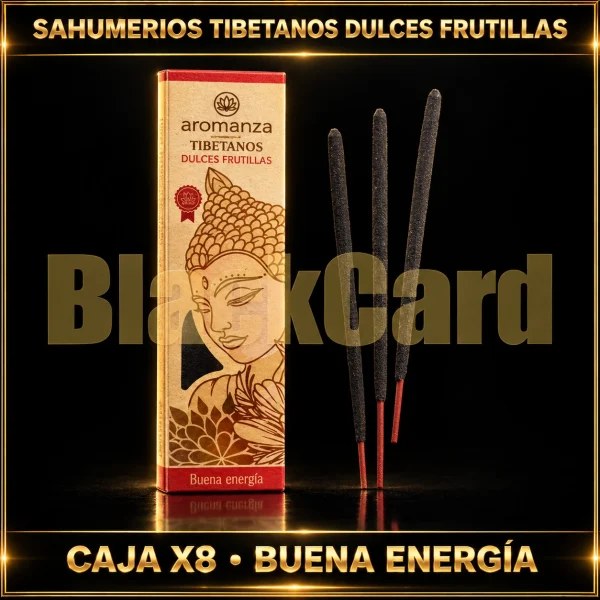 SAHUMERIOS TIBETANOS CAJA X8 DULCES FRUTILLAS (BUENA ENERGIA)