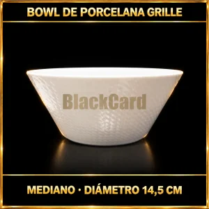 BOWL MEDIANO DE PORCELANA GRILLE