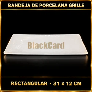 BANDEJA PORCELANA RECTANGULAR GRILLE