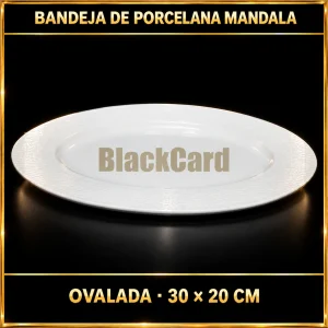 BANDEJA PORCELANA OVALADA MANDALA