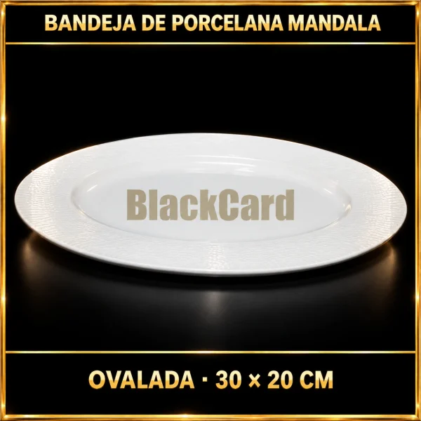 BANDEJA PORCELANA OVALADA MANDALA
