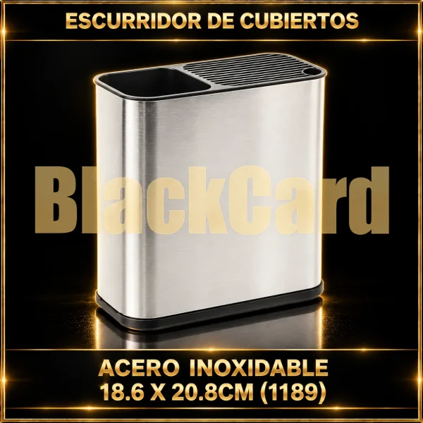 ESCURRIDOR DE CUBIERTOS ACERO INOXIDABLE 18.6X20.8CM (1189)