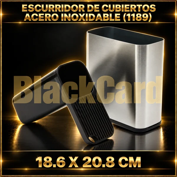 ESCURRIDOR DE CUBIERTOS ACERO INOXIDABLE 18.6X20.8CM (1189)