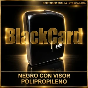 DISPENSER TOALLA INTERCALADA NEGRO CON VISOR