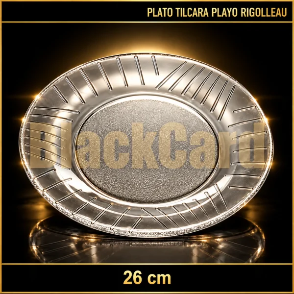 PLATO TILCARA PLAYO FLINT VIDRIO 26CM RIGOLLEAU