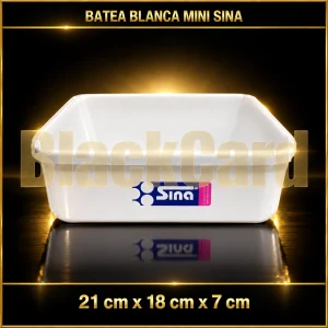 BATEA RECT BLANCA MINI SINA 21X18X7