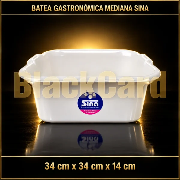 BATEA CUAD GASTRONOM MED SINA 34X34X14