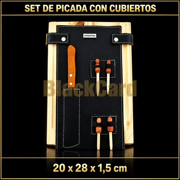 SET DE PICADA C/CUBIERTOS 20X28X1.5CM