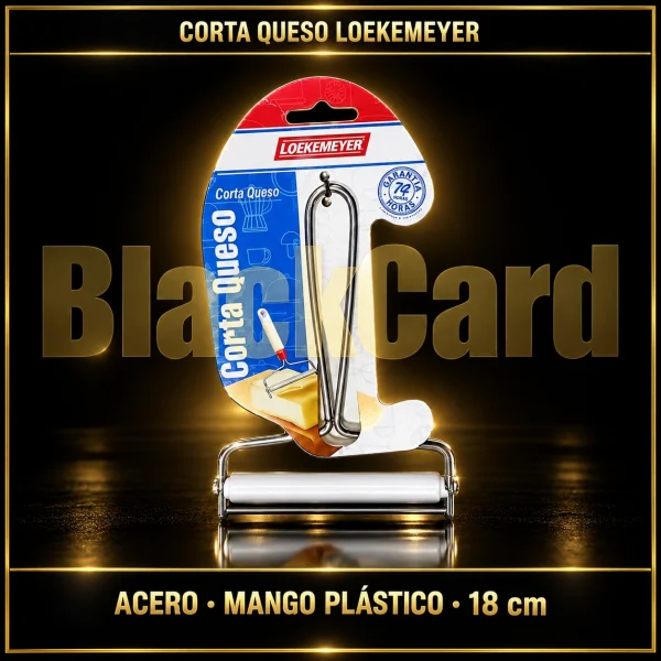 CORTA QUESO ACERO MANGO PLASTICO 18CM LOEKEMEYER