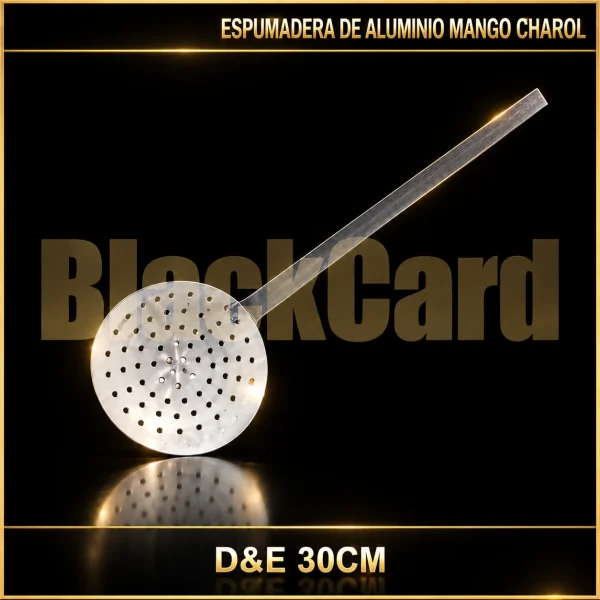 ESPUMADERA DE ALUMINIO MANGO CHAROL D&E 30CM