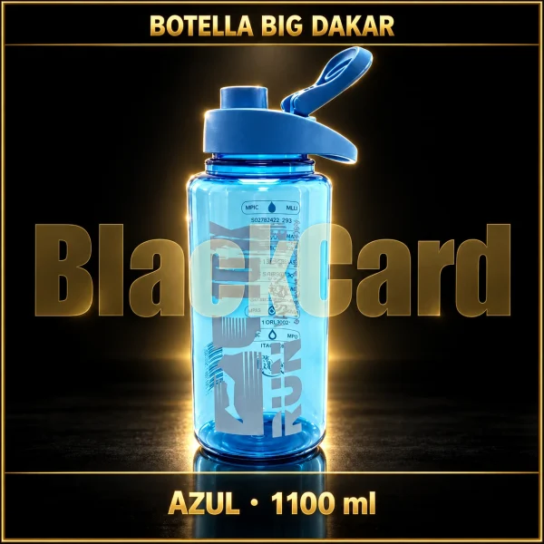 BOTELLA BIG DAKAR AZUL MOTIVACIONAL 1100ML