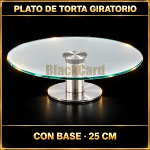 PLATO DE TORTA GIRATORIO C/BASE 25CM