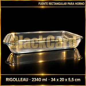 FUENTE RECTANGULAR PARA HORNO 2340ML RIGOLLEAU 34X20X5.5CM