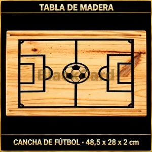 TABLA DE MADERA CANCHA DE FUTBOL 48.5X28X2CM